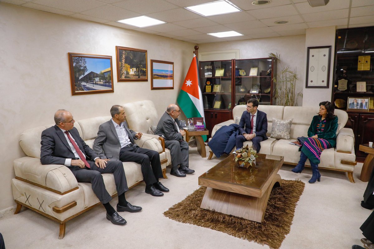 Signing of a partnership agreement with <a href="/UniversityHash/">Hashemite University</a> to implement the 'Fostering Youth’s Role in Community Development’ project, funded by <a href="/EUinJordan/">EU in Jordan 🇪🇺 🇯🇴</a>. Special thanks to His Excellency Ambassador Pierre-Christophe Chatzisavas for gracing the occasion. <a href="/KHF_NHF/">King Hussein Foundation</a>