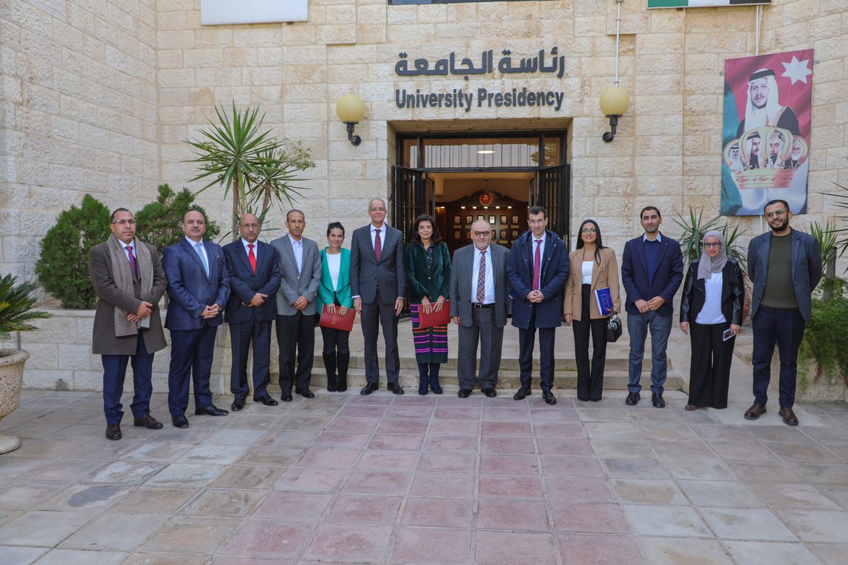 CDI_KHF's tweet photo. Signing of a partnership agreement with @UniversityHash to implement the 'Fostering Youth’s Role in Community Development’ project, funded by @EUinJordan. Special thanks to His Excellency Ambassador Pierre-Christophe Chatzisavas for gracing the occasion. @KHF_NHF https://t.co/E1XLx1T6BD