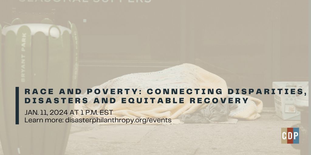 Giving Compass (@givingcompass) on Twitter photo TOMORROW: We’re co-sponsoring <a href="/funds4disaster/">Center for Disaster Philanthropy</a>’s #webinar, “Race and poverty: Connecting disparities, disasters and equitable recovery,” on Jan. 11. Join to learn more about racialized poverty and its role in disasters and equitable recovery: buff.ly/3TN0En3 #CDP4Recovery TOMORROW: We’re co-sponsoring <a href="/funds4disaster/">Center for Disaster Philanthropy</a>’s #webinar, “Race and poverty: Connecting disparities, disasters and equitable recovery,” on Jan. 11. Join to learn more about racialized poverty and its role in disasters and equitable recovery: buff.ly/3TN0En3 #CDP4Recovery