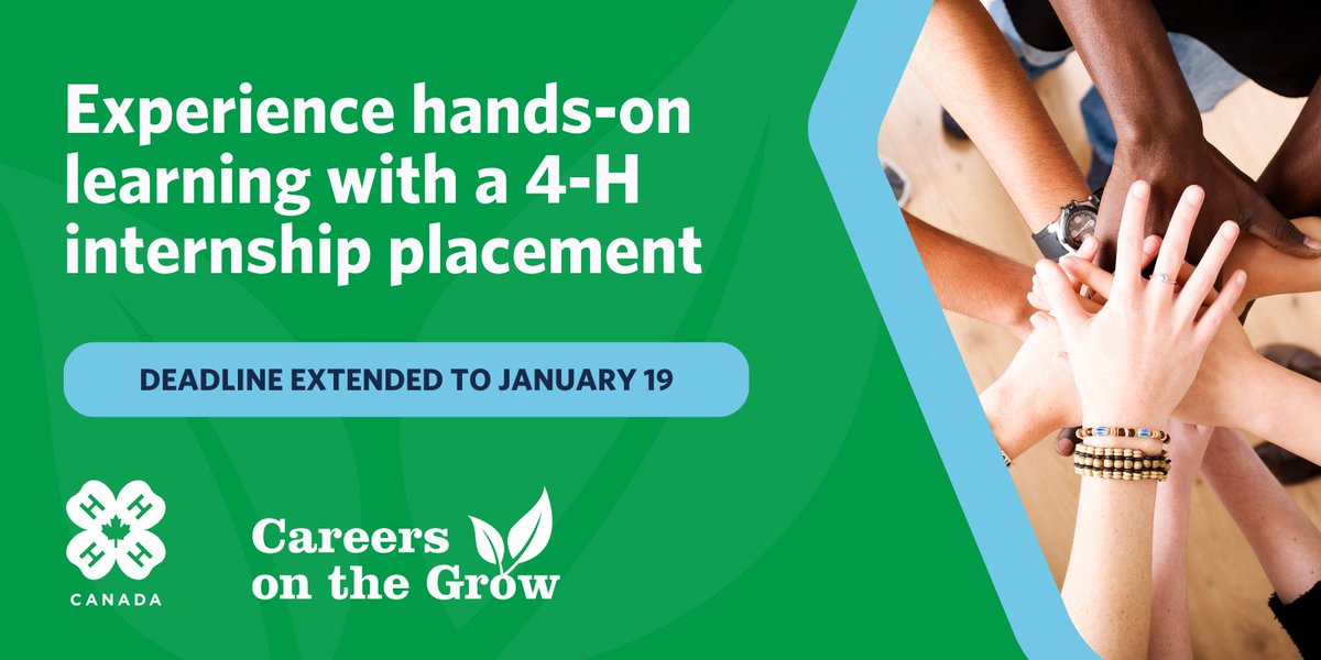 We’ve extended the deadline to apply for our Careers on the Grow summer internships to Friday, Jan. 19! 🌱🍀 Interns will receive an honorarium of $500 per week completed. Learn more and apply today: bit.ly/3QPZkOk 

<a href="/RBC/">RBC</a>