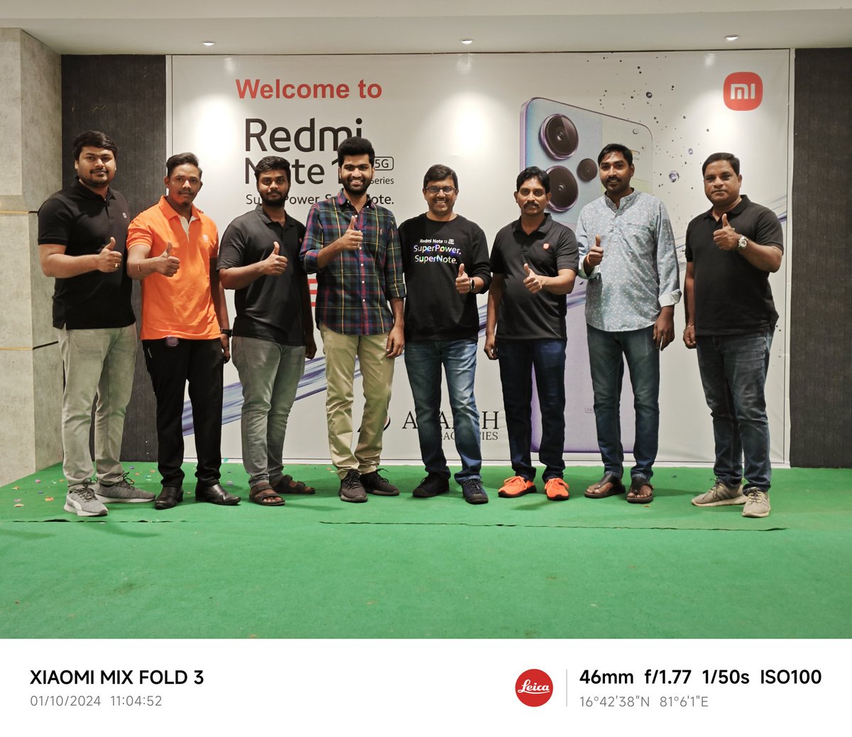 batchumalli's tweet photo. #Super Launch & meeting with our #Eluru #MiPartners ๐
Super happy to witness the love for brand Xiaomi & readiness of our partners to take the market by Strom with our #RedmiNote13 5G series โก
#Xiaomi โฅ๏ธ #EluruMarketVisit https://t.co/2gZaocTxB7