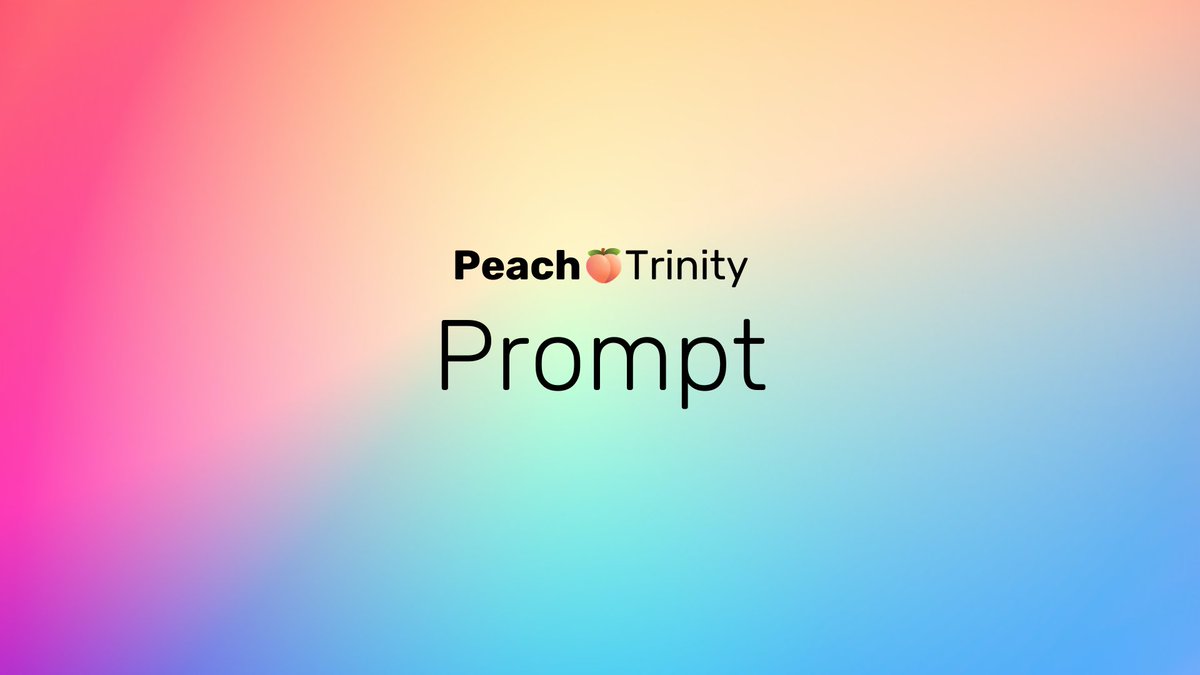 Peachy_zone's tweet photo. 1/ Introducing our first flagship product, Peach Prompt 🍑 https://t.co/cVX0kipyyJ