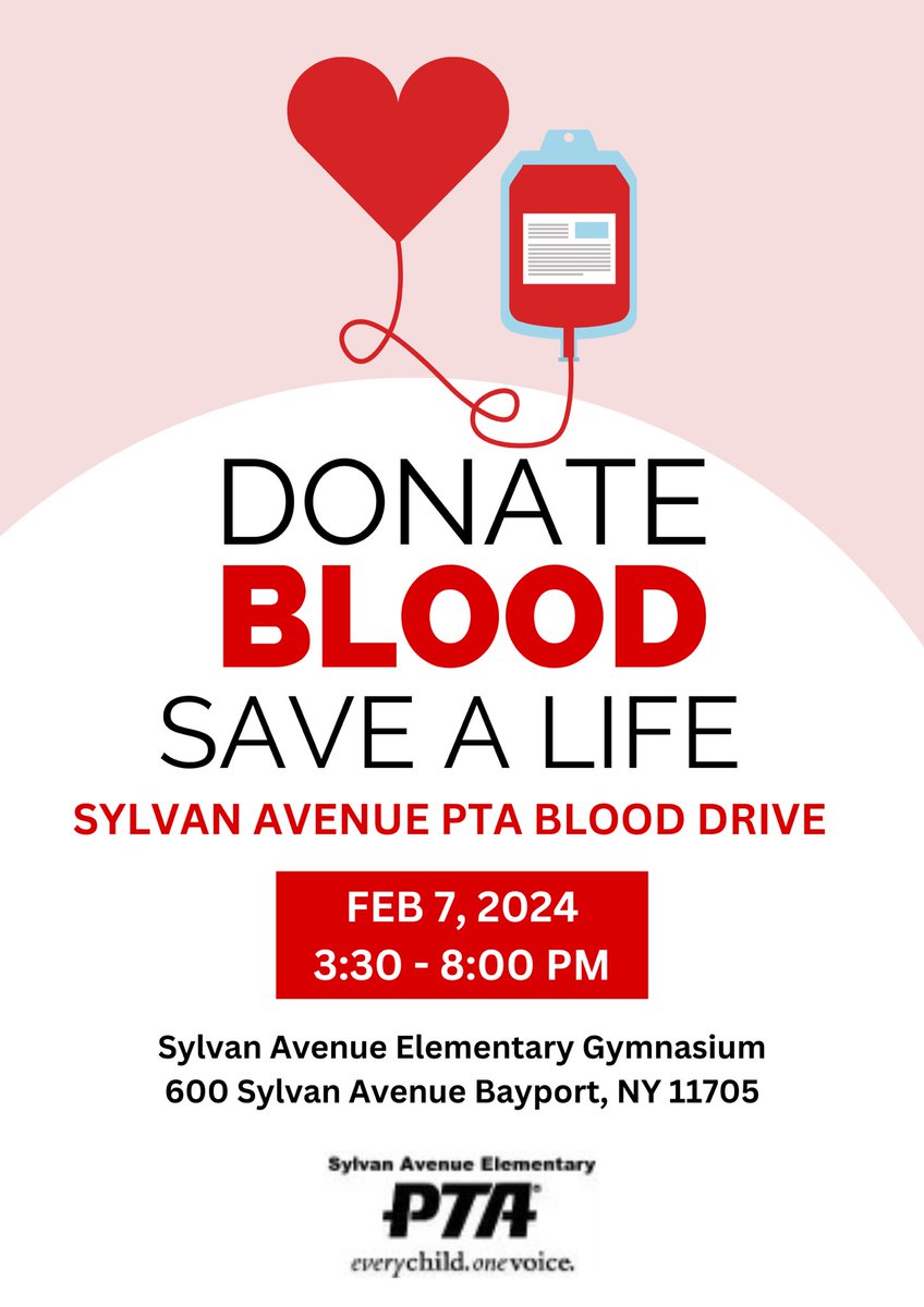 sylvanavepta's tweet photo. ❤️ If you are able, stop by the Blood Drive Wednesday, February 7th between 3:30 PM- 8 PM! Donate blood, save a life! ❤️ https://t.co/4TxzOgs6Xt