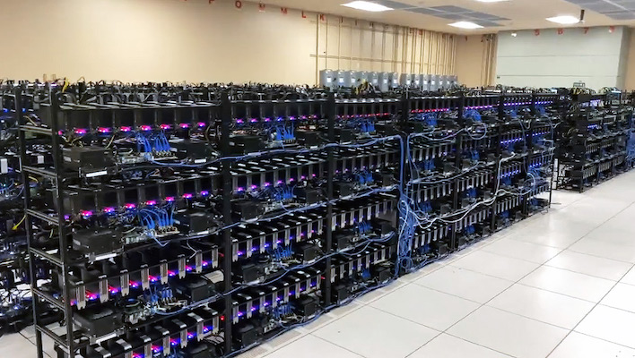 CaseyExplosion's tweet image. And when I mean it's the same grift I mean it. Remember when images of cryptomining centers with absurd amounts of GPUs being run during the components shortage, and it shocked people? Yeah, well guess what is being used as an AI plagiarism engine now.