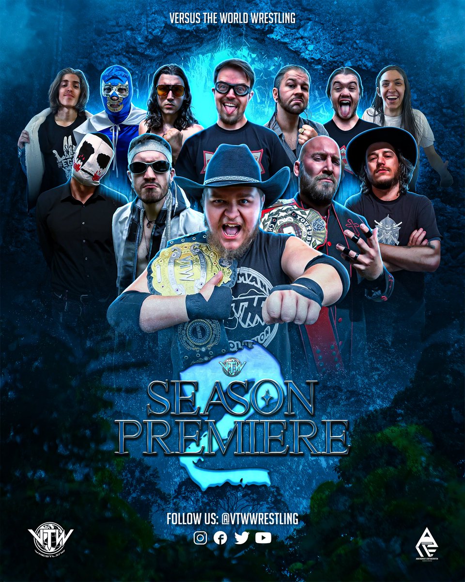 VTWWrestling's tweet photo. VTW WRESTLING: SEASON 2 PREMIERE "OFFICIAL POSTER" 💠

After an amazing 2023 season, Versus The World Wrestling will kick off 2024 with our Season 2 Premiere! 

Match announcements, updates and premiere date coming soon! 

#VersusTheWorldWrestling #Season2Premiere #ProWrestling https://t.co/q8R7QAtME3