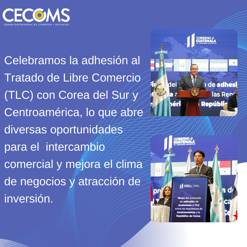 CECOMSGUA's tweet photo. #CECOMS, celebramos la adhesión al #TLC con Corea del Sur y Centroamérica.
🇨🇷🇸🇻🇬🇹🇭🇳🇳🇮 🇵🇦🇰🇷
@CamCorGt
@MINECOGT
@MinexGt
@MOTIEKoreaEng
#TLC #Guatemala
#CoreaDelSur
#Centroamérica https://t.co/Bxwuf0yyfa