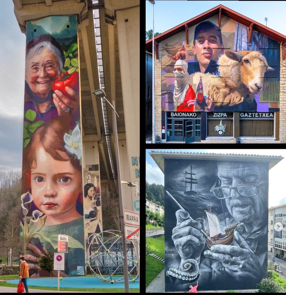 umoreaskea's tweet photo. Euskal Herriko 3 mural hauek, munduko 100 onenen artean hautatuak izan dira "Street Art Cities 2023" sariketarako.
Ibarra eta Baionakoa @nexgraff artista euskaldunarenak dira, eta Ondarrukoa, berriz, #Djoels belgikarrarenak.
Oraindik ez duzu bozkatu⁉️
https://t.co/jtfgKEhYYZ https://t.co/r36MITJoLO