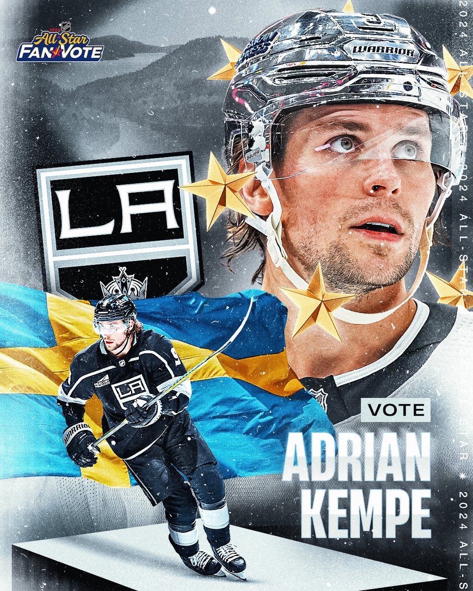 Adrian Kempe till #NHLAllStar-helgen! 🌟
 
Rösta på honom genom att retweeta detta inlägg! 🇸🇪

<a href="/LAKings/">LA Kings</a> | #AdrianKempe | #NHLAllStarVote