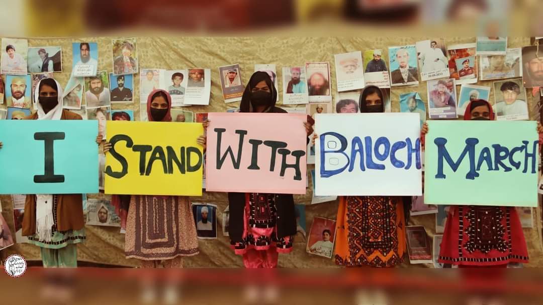#IStandWithBalochMarch 
#StopBalochGenocide 
#EndEnforcedDisappearances 
#MarchAgainstBalochGenocide
#Balochistan 
#UnForBalochistan
<a href="/UN/">United Nations</a> 
<a href="/hrw/">Human Rights Watch</a> 
<a href="/CNN/">CNN</a> 
<a href="/cnni/">CNN International</a> 
<a href="/cnnbrk/">CNN Breaking News</a> 
<a href="/AJEnglish/">Al Jazeera English</a> 
<a href="/htTweets/">Hindustan Times</a>