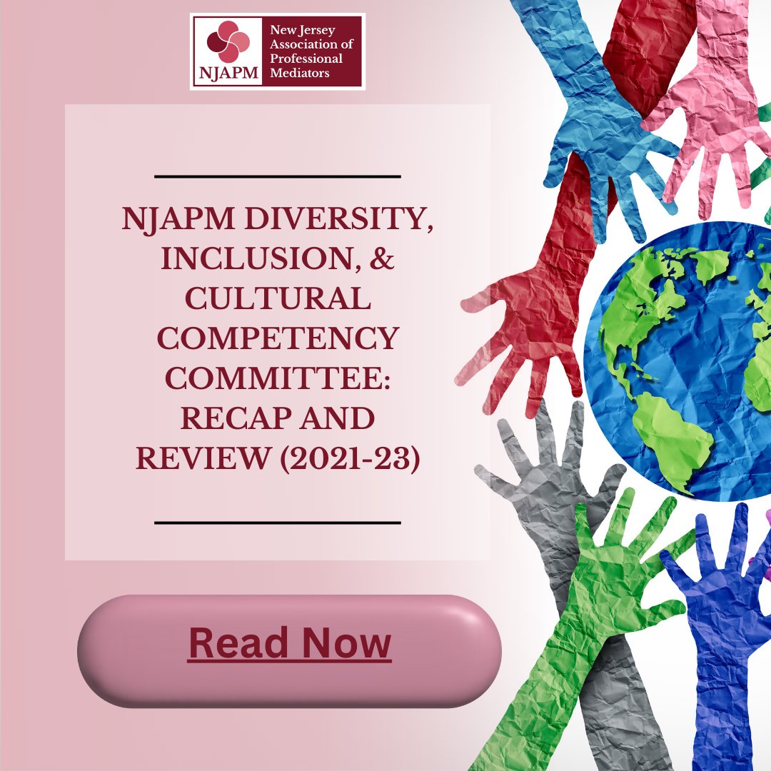 njapm's tweet photo. Since its inception, NJAPM’s “Diversity, Inclusion, &amp; Cultural Competency Committee” has been dedicated to upholding our commitment to diversity and access in #mediation.

Check it out our recap and review: https://t.co/7XrUhvGvwL https://t.co/ulfFTJUZD5