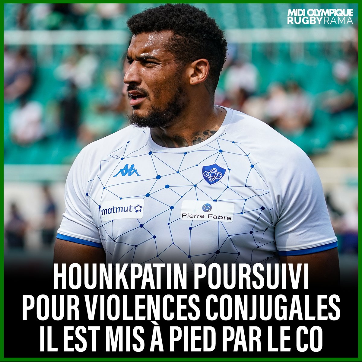 RugbyramaFR's tweet photo. Le procureur de la République a diligenté une procédure à l'encontre du pilier droit international du CO Wilfrid Hounkpatin. 

Ce dernier est soupçonné de violences conjugales envers sa compagne. Il est mis à pied et sera jugé le 3 avril.

Les infos > https://t.co/rfYt1h5iAk https://t.co/J0WA74zxJK