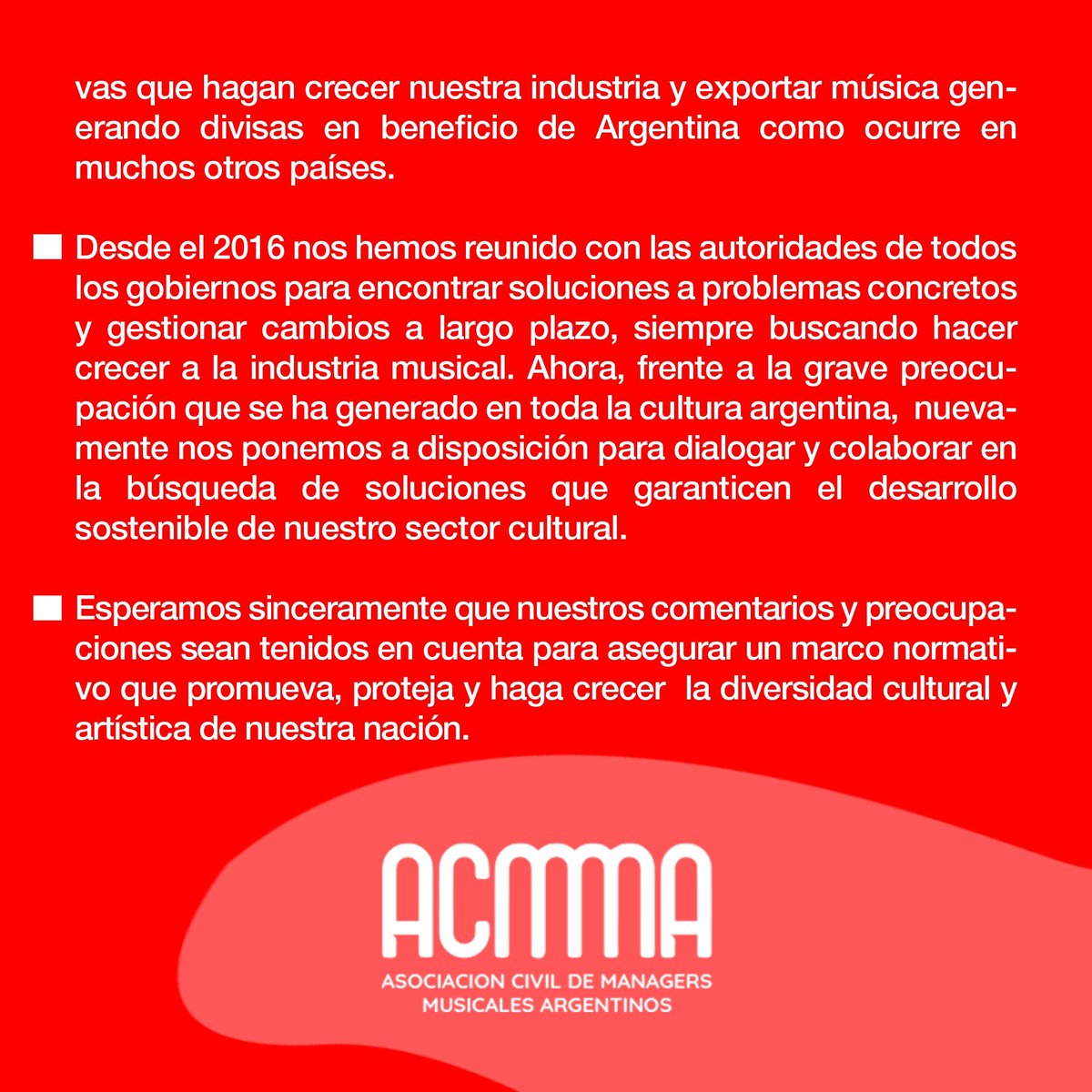 managersarg's tweet photo. COMUNICADO ACMMA - IMPORTANTE https://t.co/63AsNLPL3q