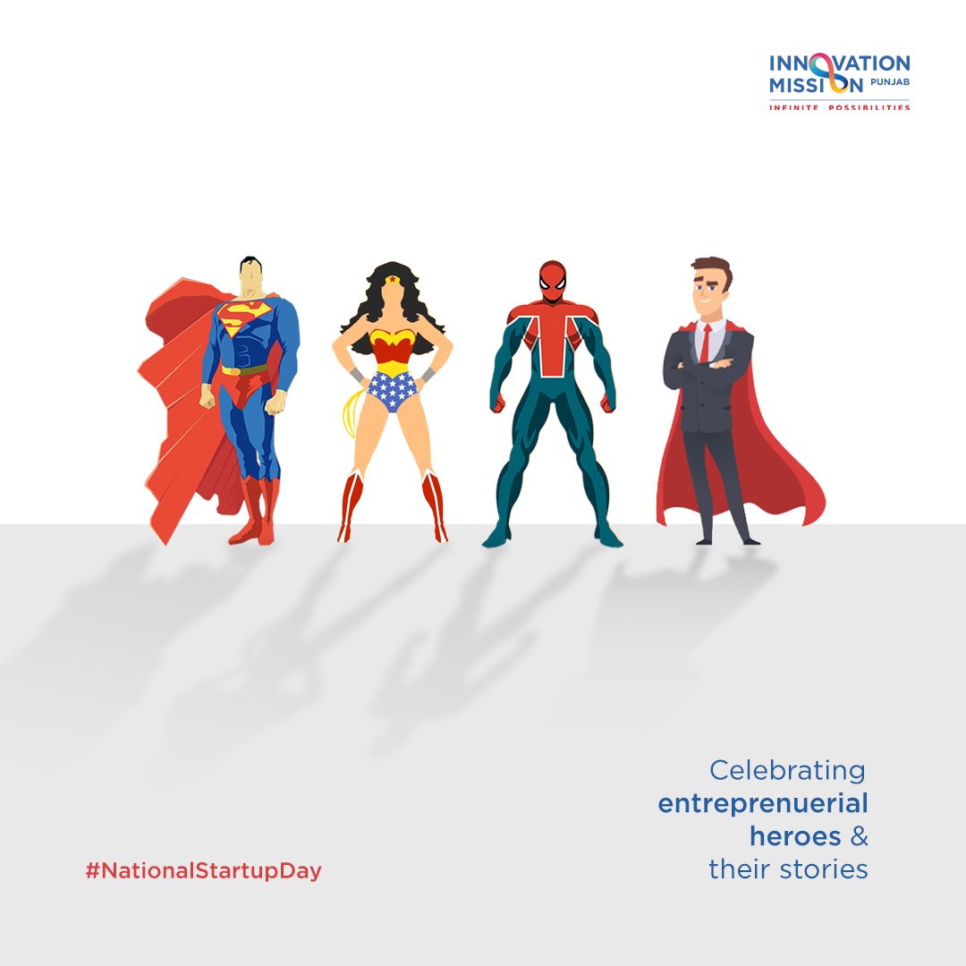 TheIMPunjab's tweet photo. This National Startup Day, let’s celebrate the superheroes of the startup ecosystem - ✨Entrepreneurs✨

Just like the superheroes we celebrate, every entrepreneur embodies innovation, embraces an unconventional journey, and becomes his/her own leader.👏🏻

#NationalStartupDay https://t.co/sr2u5uAUu9