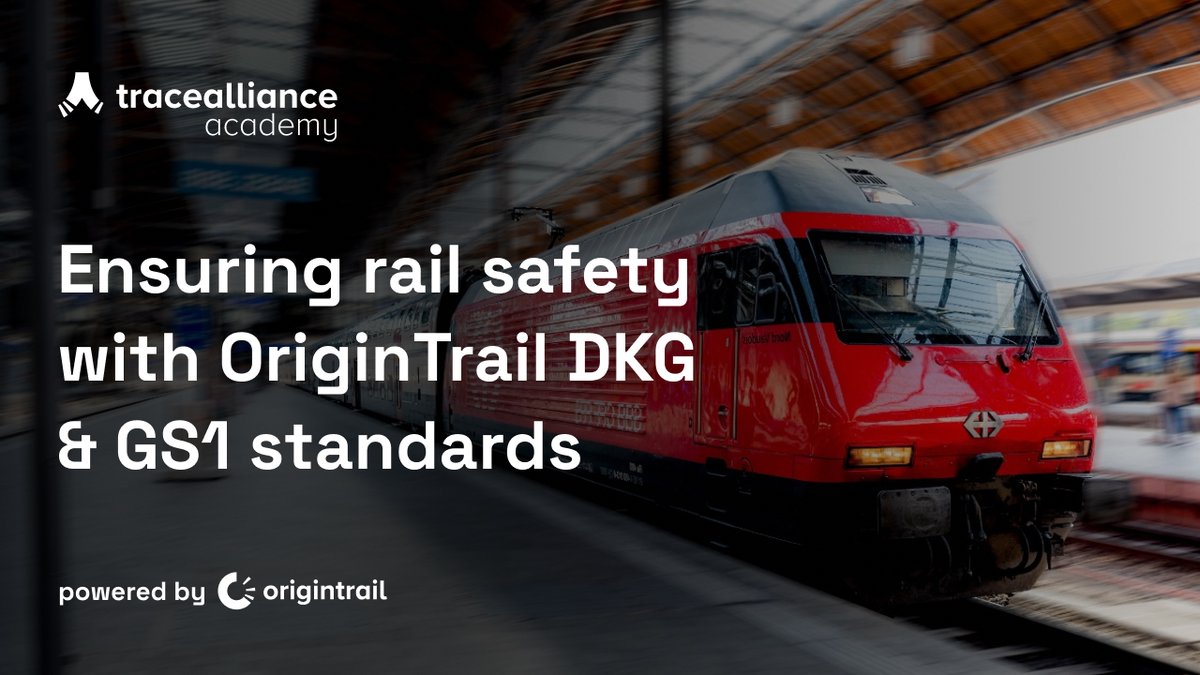 origin_trail's tweet photo. 🛤️Do not miss this train and stay #OnTrac(k) with Swiss Federal Railways' innovative use of DKG🇨🇭
Join @trace_alliance Academy and learn how @origin_trail and @gs1 standards drive mission critical information flow to ensure passenger safety🚄
👉https://t.co/uPc9QBCc6J https://t.co/rUnYBl66V4