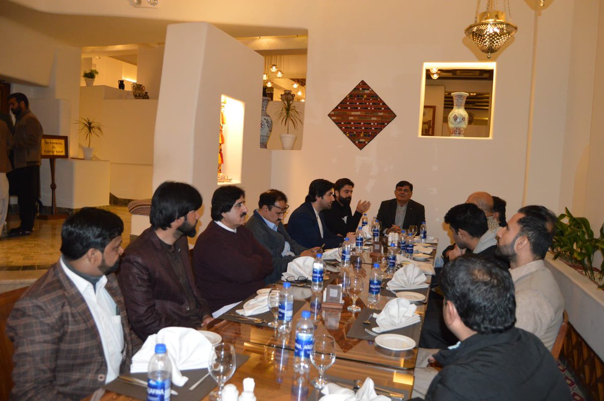 Thank you to <a href="/Jan_Achakzai/">Jan Achakzai / جان اچکزئی</a> (minister Information &amp; public relations) inviting me for the dinner. Pakistani cricketer <a href="/iamAhmadshahzad/">Ahmad Shahzad 🇵🇰</a> and few honourable guests were also part of the informant gathering.