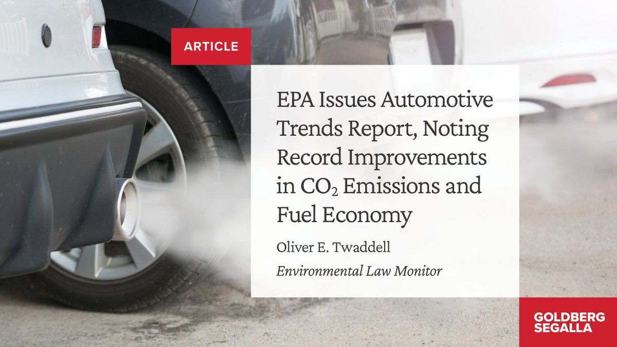 Partner Oliver Twaddell summarizes the Environmental Protection Agency’s annual Automotive Trends Report. Learn more here.

🔗: bit.ly/47xseYJ

#EPA #AutomotiveTrends