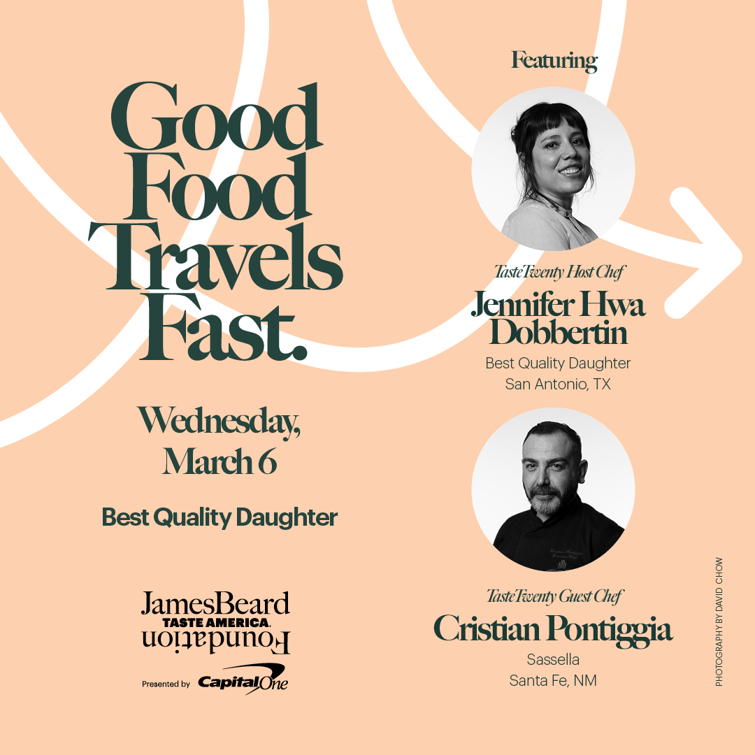 SayMyNamePR's tweet photo. It's that time, San Antonio! Join @beardfoundation for Taste America, an evening in support of your local restaurant community, hosted at @bestqualitydaughter on Wednesday, March 6th. 

https://t.co/sWSNiubBXz https://t.co/85dsx9PbJj