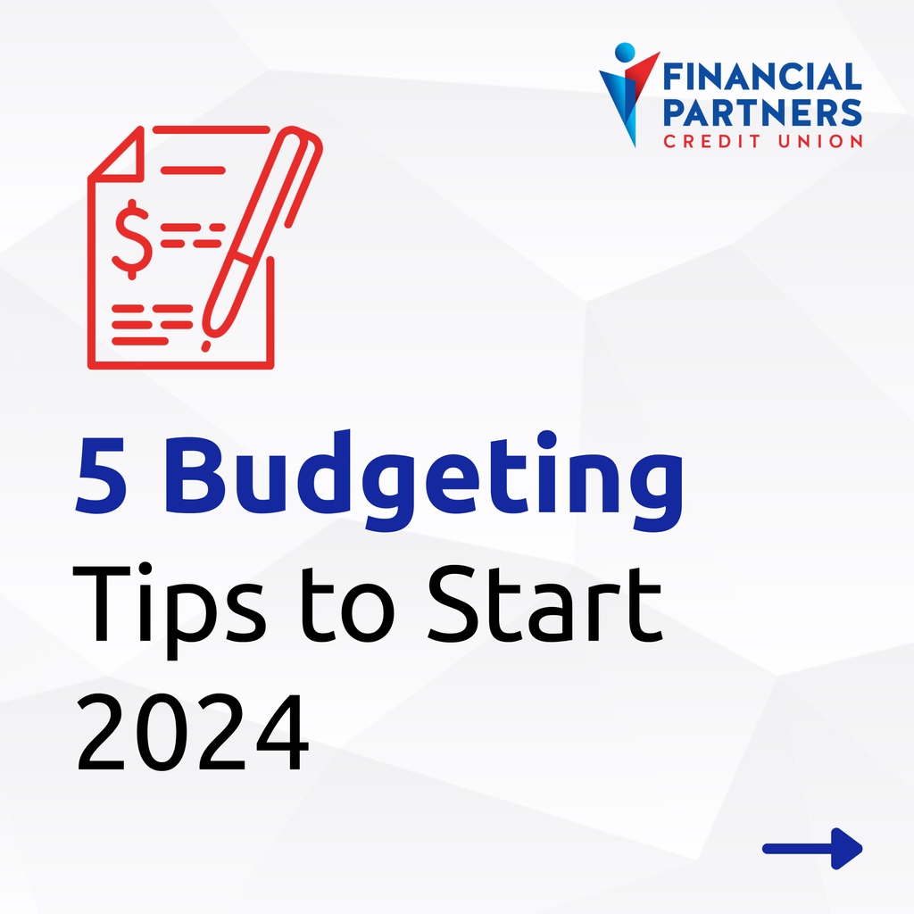 FP_CU's tweet image. Kickstart 2024 with a financial foundation! 🌟 Here are our top 5 budgeting tips to help you plan effectively and achieve your financial goals this year. 💰📊 

#NewYearNewBudget #FinancialPlanning #FinancialPartnersCU