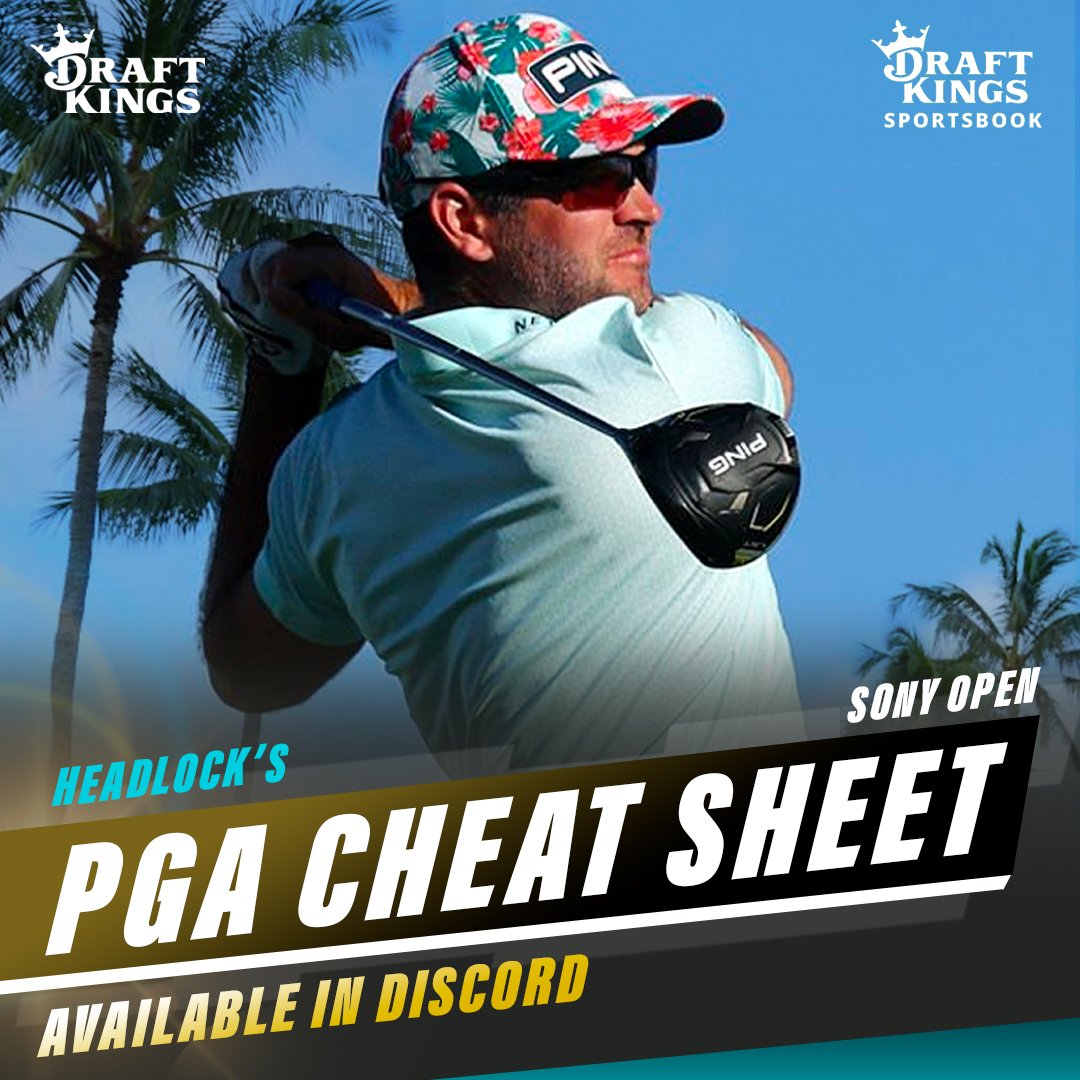 AlZeidenfeld's tweet photo. The PGA Cheat Sheet for the Sony Open by @TedDemianczyk is posted in the SmizzGang discord for server subscribers. 

Have fun making lineups this weekend and GL! https://t.co/qQG41V214H