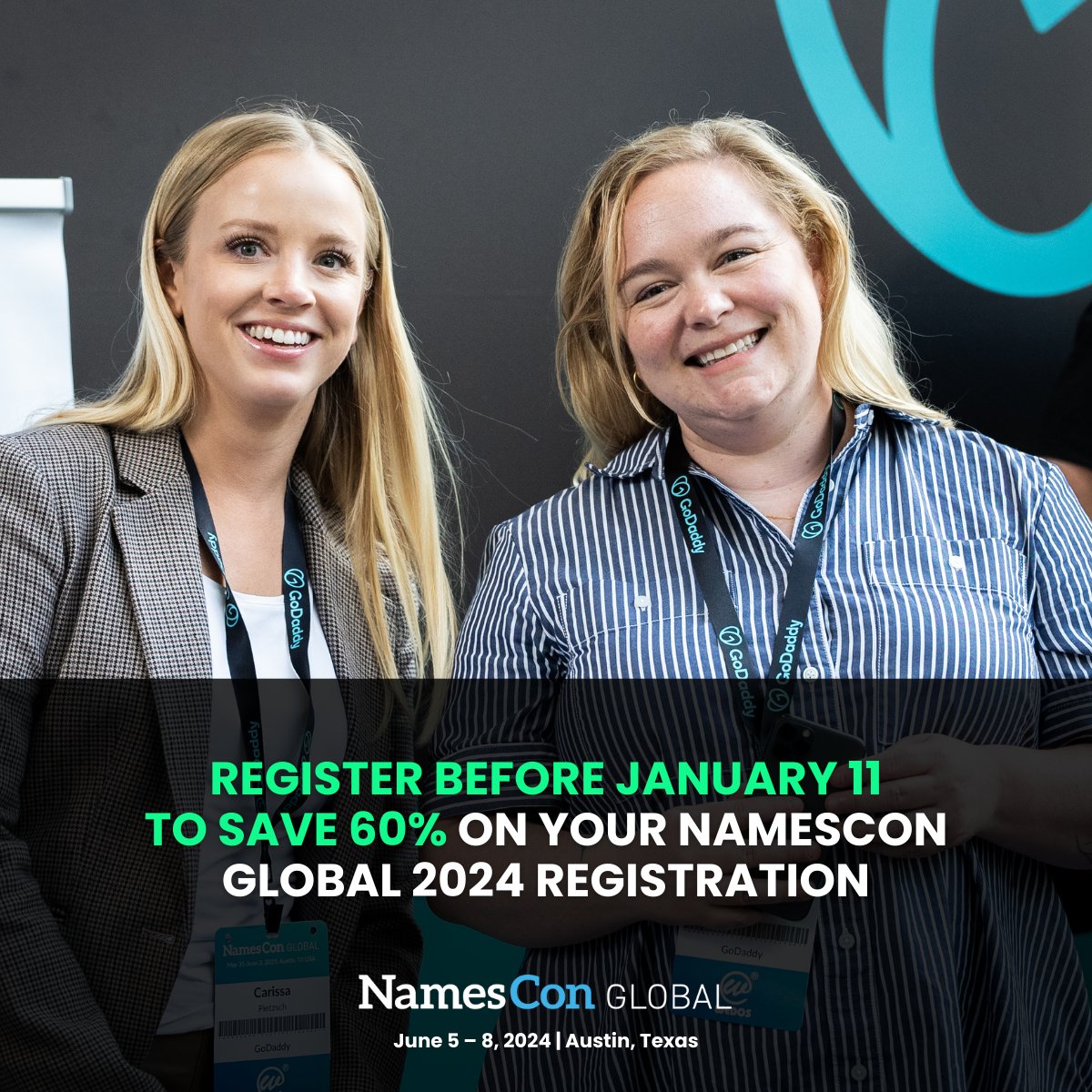 Time flies, and so does the Early Bird! Register before January 11 to save 60% on your #NamesCon Global 2024 registration. June 5-8 in Austin, TX! 🔗 eventbrite.com/e/namescon-glo…