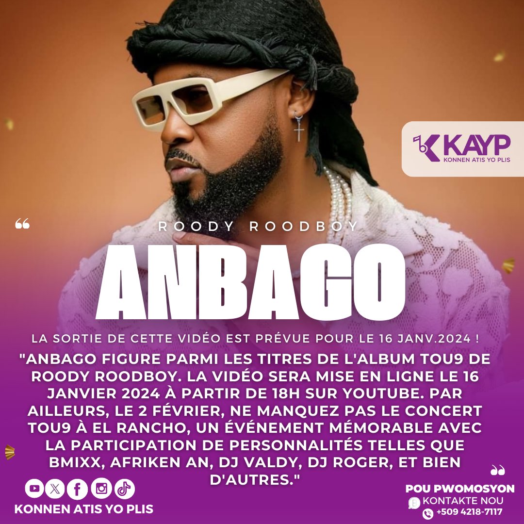 KONNENATISYO's tweet photo. #Anbago La sortie de cette vidéo est prévue pour le 16 Janvier 2024. @roodyroodboy 🐘💛

#KAYP 
#PopilèYo
#MMN https://t.co/K2JWGWb01W