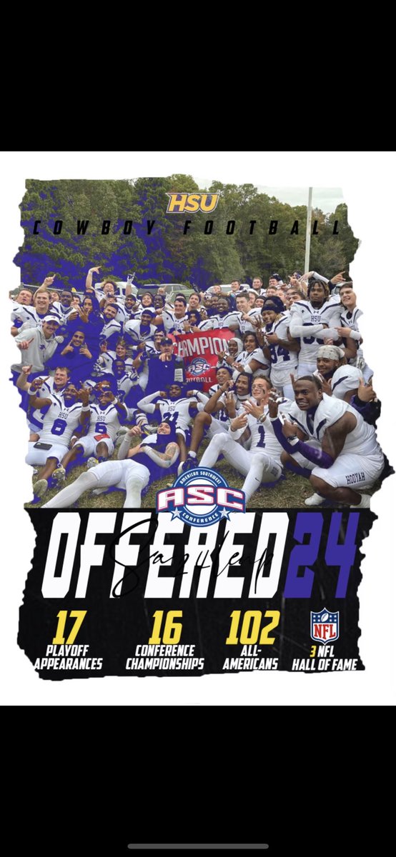 After a great conversation with coach <a href="/Whitehead_HSU/">Jeff Whitehead</a> I’m blessed to receive my third offer🙏🏼 <a href="/rafemata/">Rafe Mata</a> <a href="/Coach_Wade903/">Michael Wade</a> <a href="/SR_scouting/">Scouting Report</a> <a href="/justinwells2424/">Justin Wells</a> <a href="/WestRuskRaiders/">West Rusk Athletics</a> <a href="/HSUTX/">Hardin-Simmons University</a>