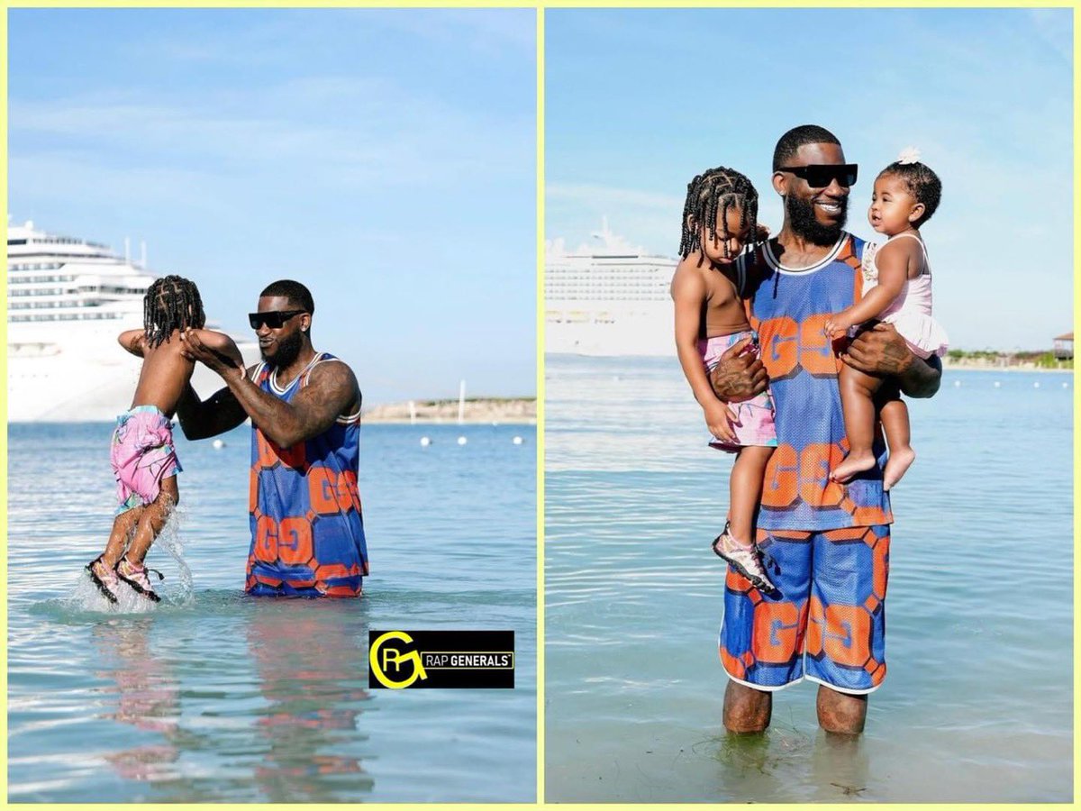 Gucci Mane in Jamaica with his kids 🏝️