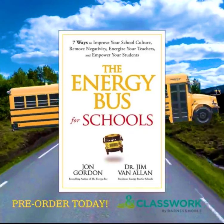 Exciting news! "The Energy Bus for SCHOOLS " by <a href="/JonGordon11/">Jon Gordon</a> arrives in March! Pre-order now! 

Great PD Book for team development and a positive culture!

#ProfessionalDevelopment #school #educator #superintendent
