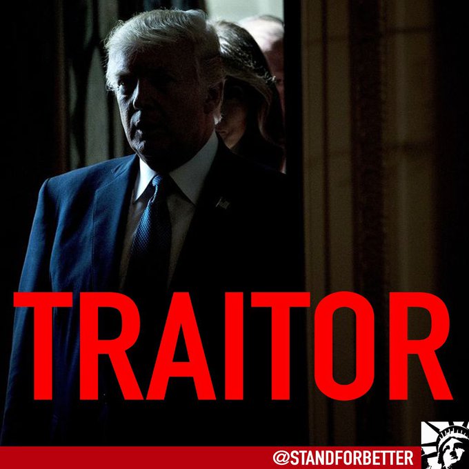 @DavidJCarbone1

'Donnie Doll Hands the Screaming Orange Shitgibbon is Guilty of a Laundry List of Crimes. – Treason is not one of them. 

Treason can only be charged when the Country is involved in a Declared War. 

It is the Single most Misused word in the English Language.'…