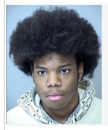 BrianaWhitney's tweet photo. GILBERT TEEN VIOLENCE ARREST: 18-yr-old Christopher Fantastic has been arrested for assault &amp; robbery. This is his new mugshot.

This is for an assault on a minor in August at the In-N-Out, which is one of the cases Gilbert PD has been investigating. His bail is set at $25,000. https://t.co/LeZzMuLrM5