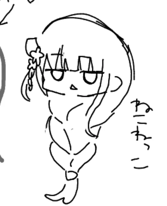 友達と絵チャしました(なにこれ)
ホロじゃないのはゆるして 