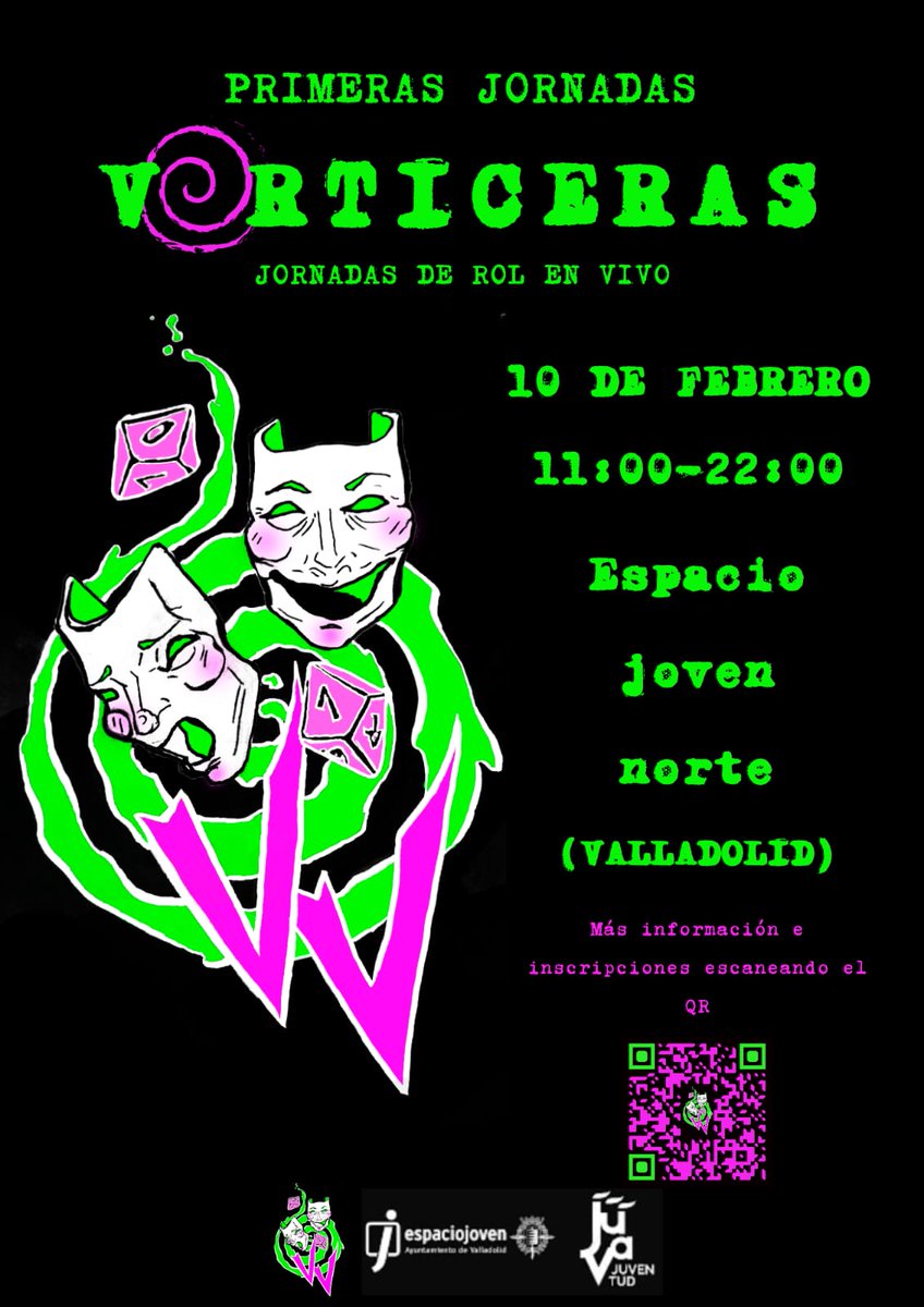 Espacio Joven Sur (@ejovensurva) on Twitter photo <a href="/VorticeVA/">VorticeValladolid</a> celebra el 10 FEB de 11h a 22h las 1ª Jornadas Vorticeras de rol en vivo.
Disfruta de este formato con partidas de variadas ambientaciones en el <a href="/EJnorteVLL/">espaciojovennorte.es</a>.
Apúntate: linktr.ee/vorticevallado…
Lee el dossier que tenéis en el mismo enlace antes de apuntaros. <a href="/VorticeVA/">VorticeValladolid</a> celebra el 10 FEB de 11h a 22h las 1ª Jornadas Vorticeras de rol en vivo.
Disfruta de este formato con partidas de variadas ambientaciones en el <a href="/EJnorteVLL/">espaciojovennorte.es</a>.
Apúntate: linktr.ee/vorticevallado…
Lee el dossier que tenéis en el mismo enlace antes de apuntaros.