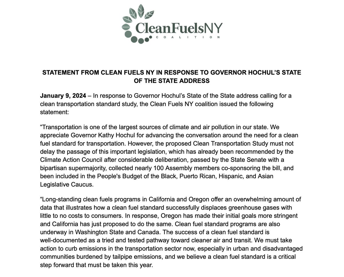 Clean Fuels NY Coalition tweet media
