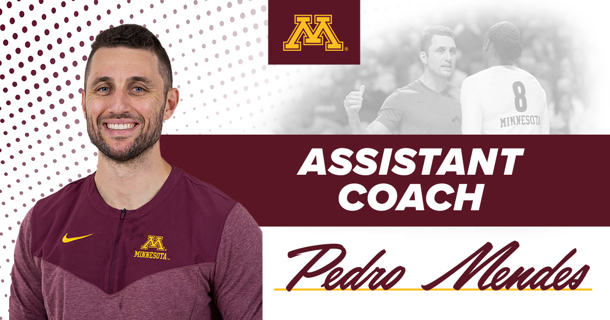 GopherVBall's tweet photo. 𝐖𝐞𝐥𝐜𝐨𝐦𝐞 𝐁𝐚𝐜𝐤, 𝐏𝐞𝐝𝐫𝐨 〽️
The Golden Gophers are thrilled to announce Pedro Mendes as their newest assistant coach!
Mendes served as a volunteer assistant for the #Gophers in 2022, helping the team to a Sweet 16 appearance.
More ⬇️
https://t.co/Y6cHnjR8ye https://t.co/a7qtZnPYHh