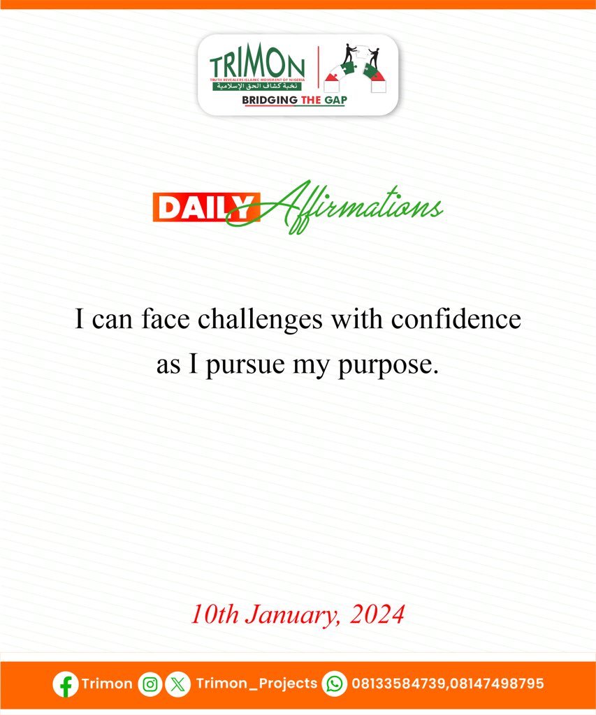 trimon_projects's tweet photo. I can face challenges with confidence as I pursue my purpose.

#dailyaffirmations

©️TRIMON https://t.co/OxDwGgwU54