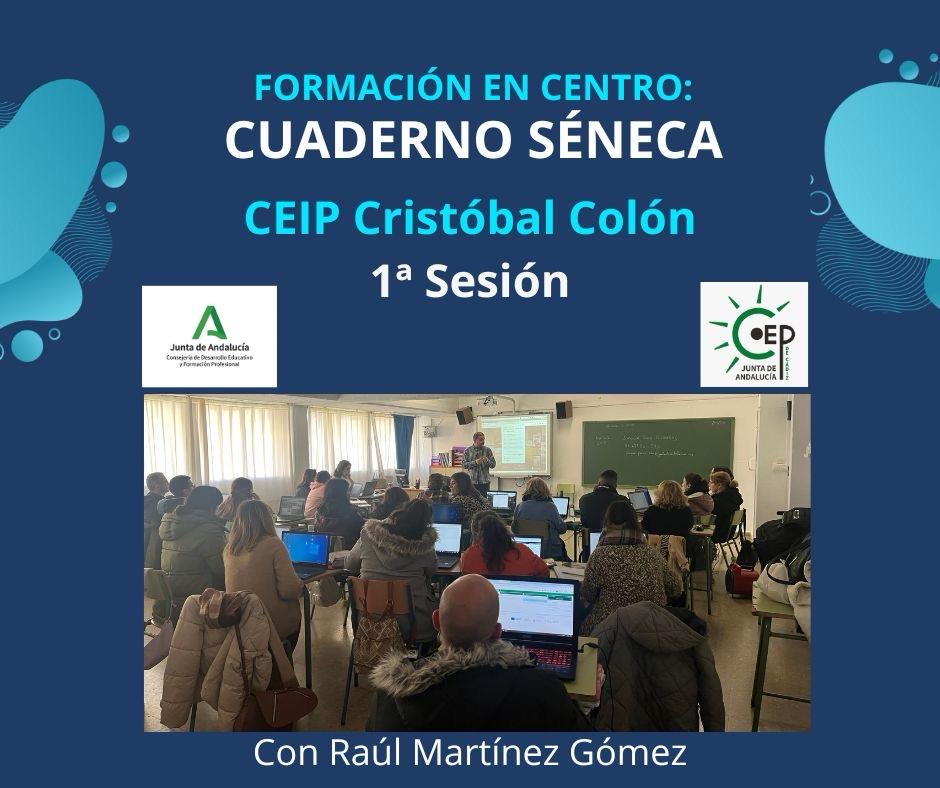CEPdeCadiz's tweet photo. Primeras sesiones de asesoramiento externo para las #FC de CEIP Cristóbal Colón y  @CEIP_ElCastillo sobre #cuadernoseneca @DGTaTEd @EducaAnd https://t.co/p5Otg5fRkP