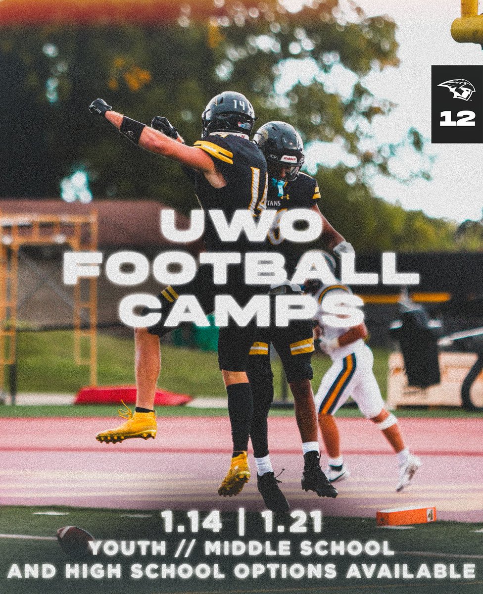 Lock in your calendars for the 2024 𝗨𝗪-𝗢𝘀𝗵𝗸𝗼𝘀𝗵 𝗙𝗼𝗼𝘁𝗯𝗮𝗹𝗹 camps! 

Join us this month on 1.14 or 1.21 for an awesome experience, offering options for both youth and middle schoolers as well as high school students.

🔗 bit.ly/titancamps 

#TitanUp | 𝟭𝟮