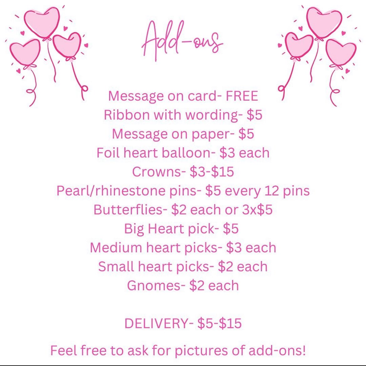 kas_andco's tweet photo. Here is the Valentine’s Day menu If you have any questions, please feel free to message me. We still are doing a Valentine’s Day giveaway but that is going to be posted February 1 gentlemen, don’t forget to order your girl her ramo !🫶🏻 https://t.co/ccdXALNqS3