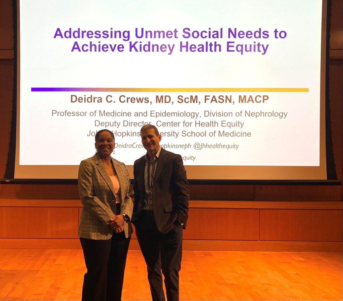 Amazing work addressing effects of housing and food insecurity on CKD and related outcomes presented by ⁦@DrDeidraCrews at grand rounds this AM-terrific talk. ⁦@NYUnephro⁩ ⁦@NYULH_DeptofMed⁩