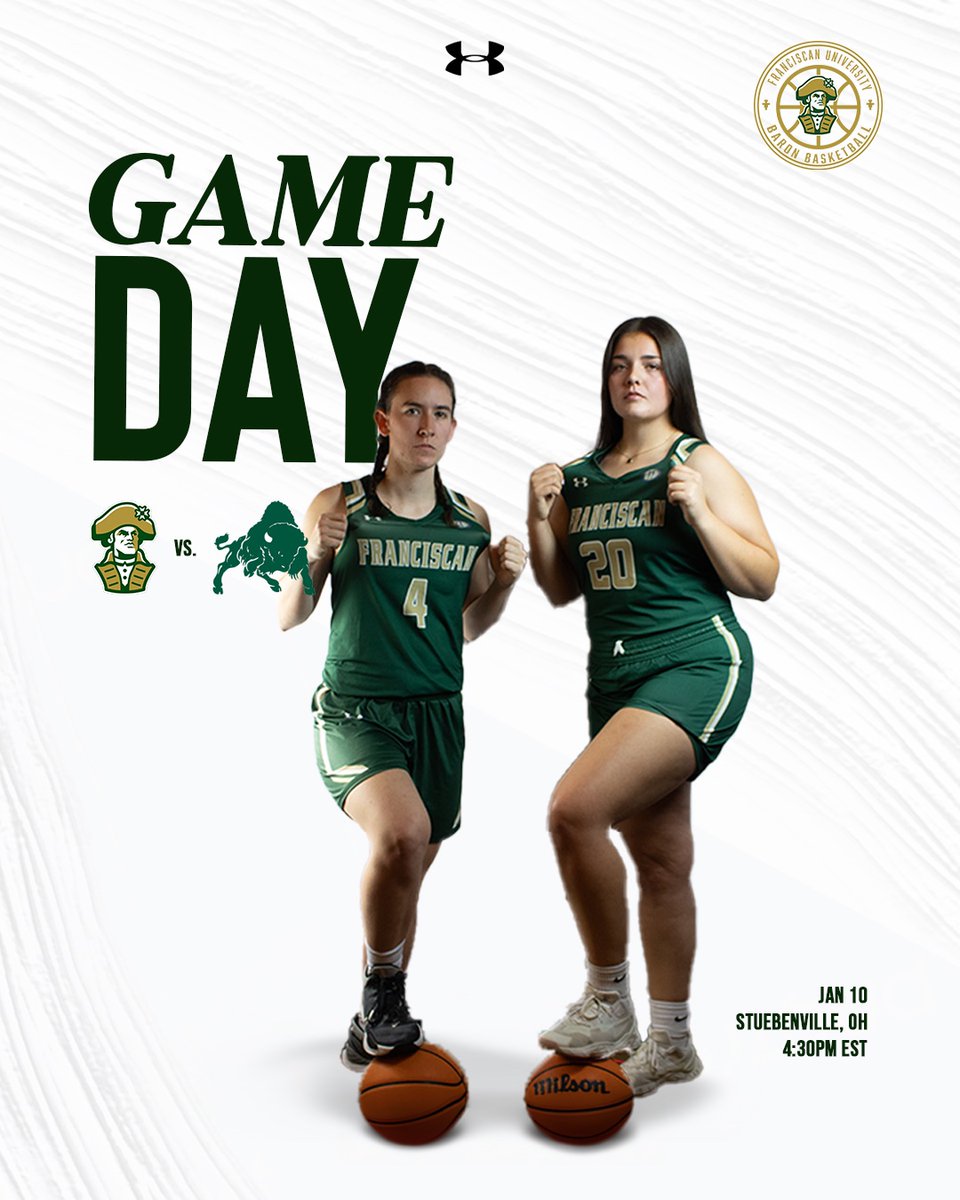 FranciscanWBB's tweet photo. Gameday vs. Bethany Bison

📍Finnegan Fieldhouse, Steubenville OH
📺Streaming live on https://t.co/pJWEqgwQOI
⏰4:30PM EST Tipoff 

#franciscanwbb #firemeupbarons #d3hoops @FranAthletics https://t.co/1l7QYzYvCP