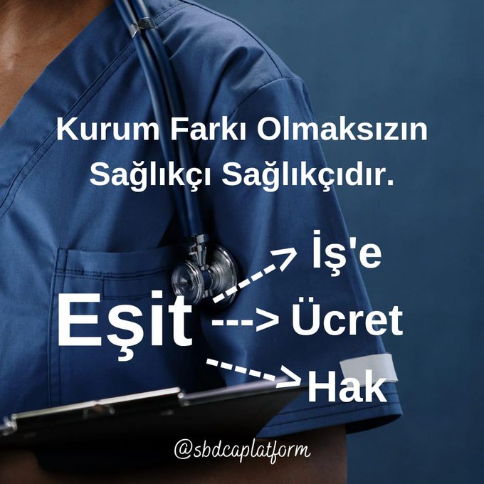 <a href="/_aliyalcin_/">Ali YALÇIN</a> <a href="/omerfarukoz44/">Ömer Faruk ÖZ 🇹🇷</a> <a href="/merdogan02/">Mehmet ERDOĞAN</a> Sağlıkçılar arasında ayrışmaya ötekileştirmeye, ünvansal bölünmeye, yok sayılmaya böl parçala yönet politikasına dur diyoruz. Sağlık hizmetleri sınıfı
Zam değil itibar diyor
Kamudaki her sağlıkçı emsaliyle eşitlenmek istiyor.
#SHSdiyeceksiniz
@sbdcsplatform
Murat şimşek
Zam geldi