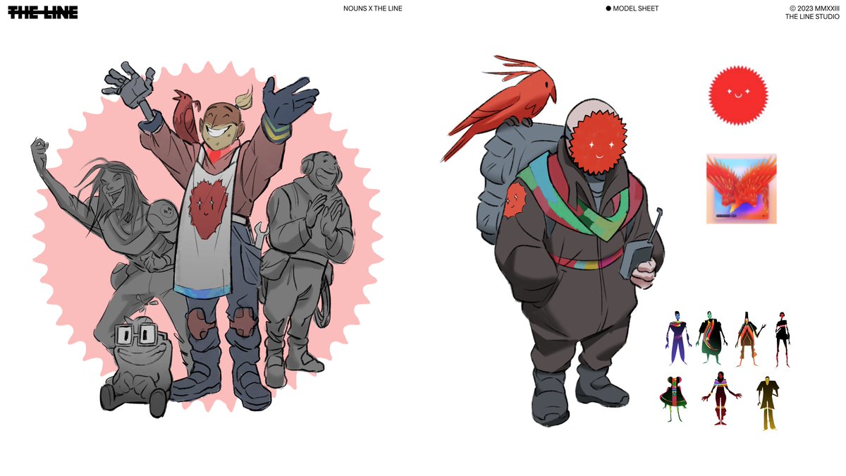 trent_vanepps's tweet photo. more from the @nounsdao X @thelinestudio project i'm helping with - feat. @arbitrum, @base + @Optimism characters 🔥 

this 1min short will celebrate L2s &amp; Ethereum contributors' work on EIP-4844 ♥️

expect an NFT release at the upgrade, proceeds go to @protocolguild! https://t.co/U1i2A6lybt