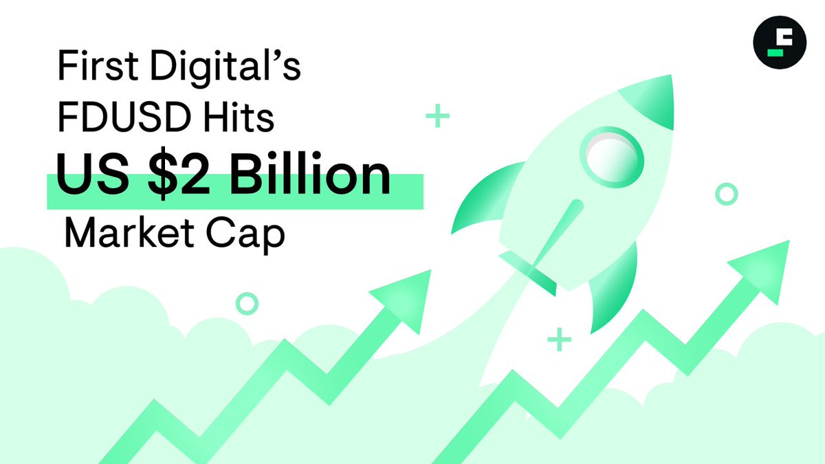 FDLabsHQ's tweet photo. 🚀 Exciting News! 🎉 $FDUSD hit another major milestone, reaching $2 billion market cap! 📈💰 Thank you to our incredible team, partners &amp; clients for being a part of this journey. Together, we're shaping the #FutureOfFinance! 

#DigitalAssets #stablecoin #innovation https://t.co/TKgux8KVkQ
