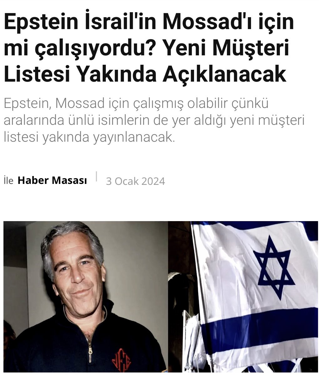 cetinlimonboy's tweet photo. Jeffrey Epstein 2019 yılinda hapishanede yargılanmayı beklerken intihar ettiği haberi yapıldı.

Bu tamamen yalan bir teori ve  haberdi. Çünkü kendisi hakkında ,yüzlerce mağdur ve şahit vardı ki Mossad'ın dosyası kozu ,Epstein elinde patladı.

Jeffrey Epstein kendisi bir
 Mossad ajanı idi.

Yapılan bu operasyon lar ve adanın yer altı inşasına kadar,özel uçaklardan bu organizasyona kadar yapan Mossad istihbarat ağı idi.

Kendisi coçuk ticareti yapmak ve işkenceden 20 yıl hapis cezasina çarptırıldı.

Adaya gidenlerin dosyaları, Sanat,İş adamları,Siyaset,Futbol etc etc 
Binlerce kişi adaya götürülmüş ve burda yer altı tünellerinin mahsenlerinde Moloch'a küçük çoçuklar işkence ve tecavüz edilerek kurban edilmişti.

Şu an yayınlanan sadece ,1 dosya bunun gibi ,10 larca dosya ve isimler çıkacak.

Neden önemli çünkü ,Dünya İnsanoğlu 
o masum zannettiği Hollywood ünlülerin,
Siyaset ve Politikacalar'ın etc etc 
Birer Pedofili olduklarını kasetleri izleyerek görecekler.

Şimdi gelelim jeffrey Epstein'a Ölmedi,
Kendisi yaşıyor.

Kabalcılar kendisini intihar etti ve öldü,
haberi verdirerek dosyayı kapattığını 
sandılar ama iş tutmadı.

Otopsi yapıldığında kendisi olmadığı değiştirildiği çıkacaktır.

Fotoğraflarda görüldüğü gibi kendini 
yaptığı urgan iple asmıştı , fakat kulak memesi'nin şekli kendisine ait değildi.

Pagan Roma'nın özelliği zirveye getirir ve 
patlatır imha eder.

Bu siyonist yahudiler'in ipi çekildi.Dünya da artan bir yahudi düşmanlığı özellikle
hristiyan camiasında başladı.

Albert Pike'nin 33 derece Mason dur .
Dediği gibi 3 dünya savaşı Yahudi ve Araplar arasında başlıyacak demesi gibi
mektubunda buda illuminati'nin yazdırdığı bir mektup du.