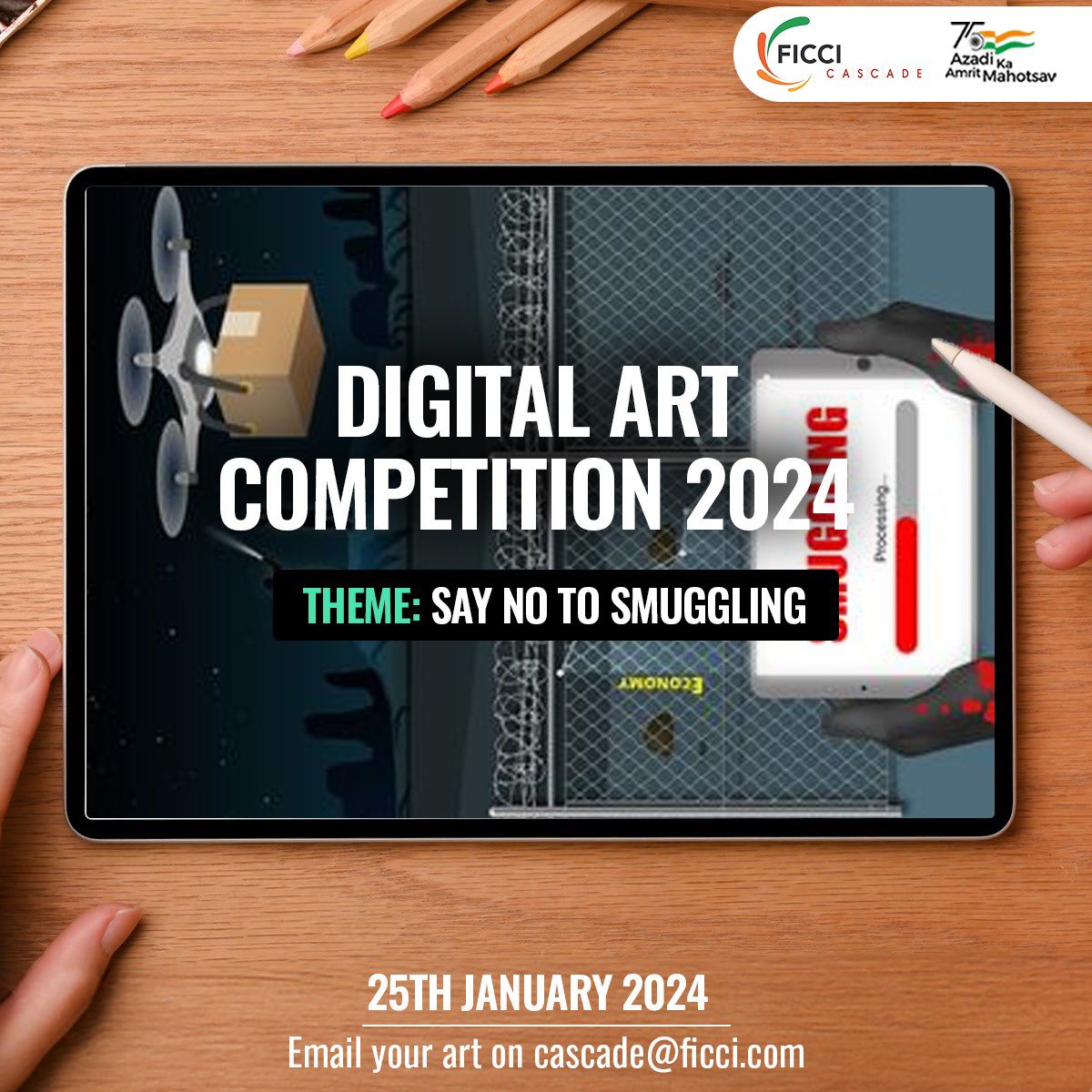 Cascadeglobal's tweet photo. One Canvas, One Message.
We invite all artists and digital warriors, to join the Digital Art Competition and Say “No” to Smuggling.
#AntiSmugglingDay #DigitalArt #DigitalPainting #ArtWork #ContestAlert
#CreativityForGood https://t.co/9D3Tg3MlKD