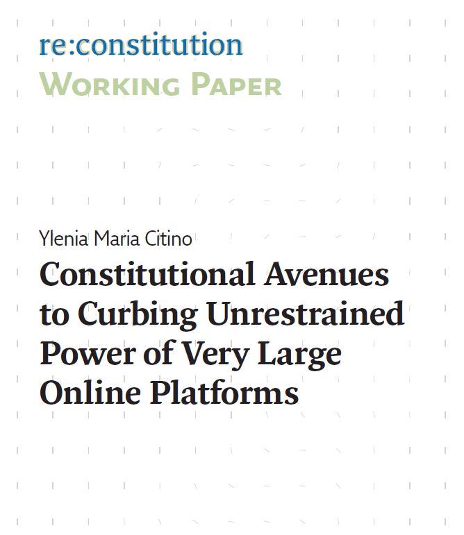 📢#WorkingPaper Wednesday📖
Explore timely issues around #DigitalRegulation and #FundamentalRights in 'Constitutional Avenues to Curbing Unrestrained Power of Very Large Online Platforms' by re:constitution alumna @yleniacitino.🌐
Find it here👉t.ly/aQ_U6