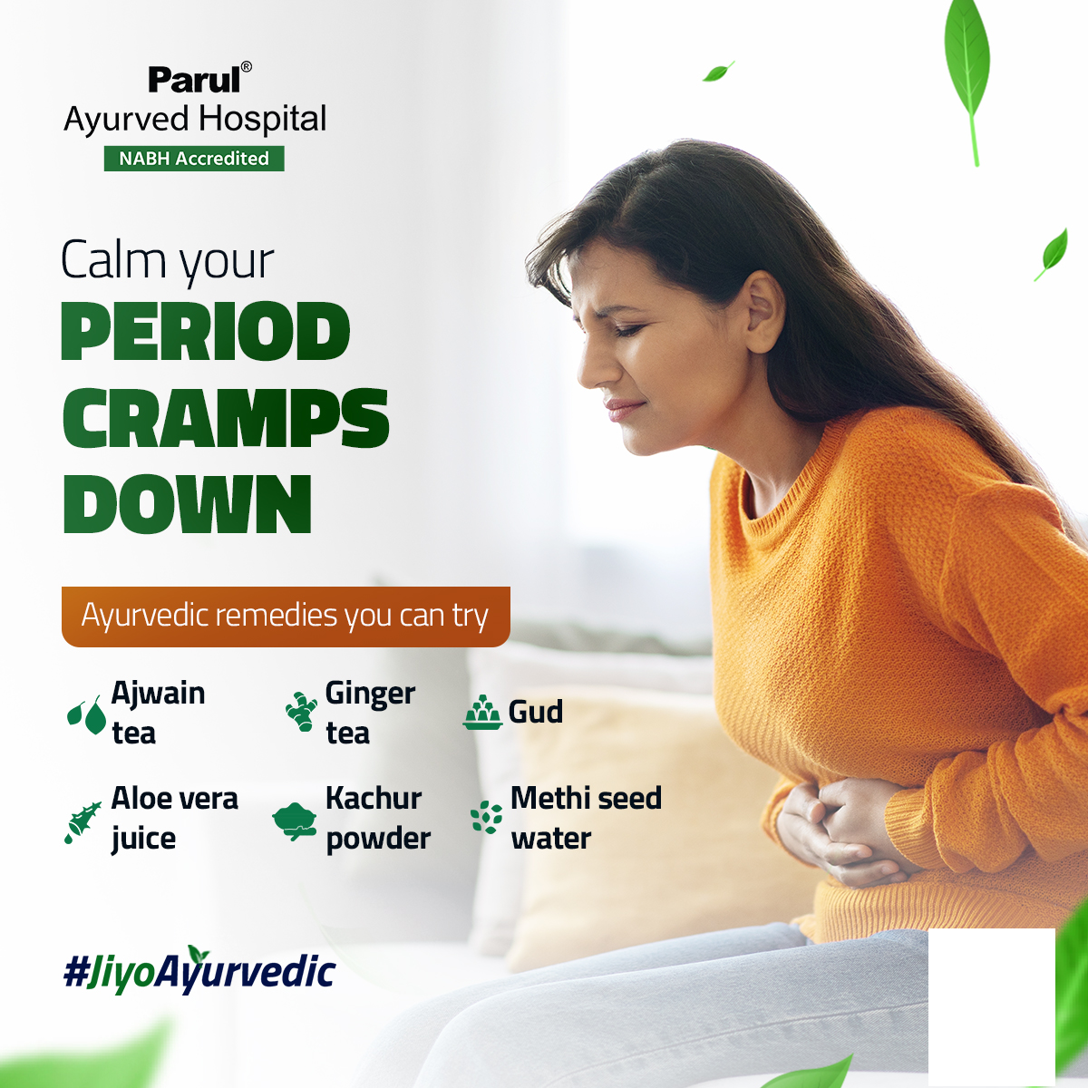 parul_pah's tweet photo. Period cramps can feel like a lot, and finding relief is essential. 

Enhance your well-being with some of the Ayurvedic remedies for period cramps. 
.
.
#parulayurved #parulayurvedhospital #jiyoayurvedic #periodcramps #ayurvedicremedies #naturaltreatment #ayurvedictreatment https://t.co/sI51frf5bX