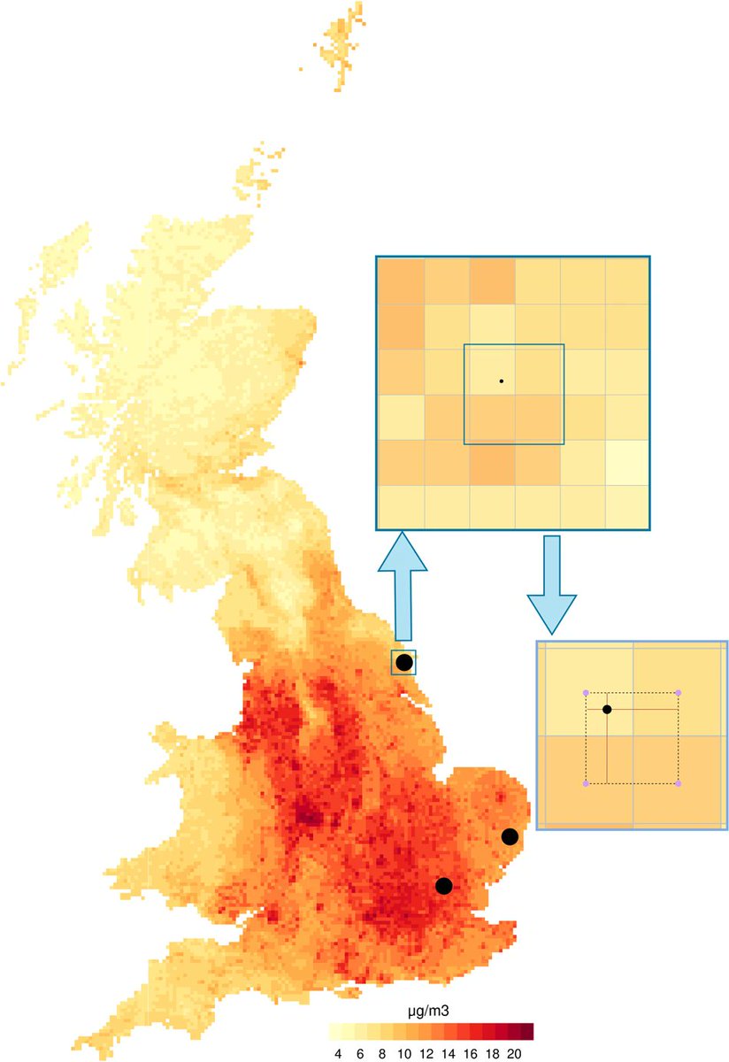 @JExpSciEnvEpi @JacopoVanoli @AGasparrini75 @MasselotPierre @Dr_RSchneider @dlCruzArturo @Lina_Japan Study uses @uk_biobank cohort and high-resolution spatiotemporal maps of environmental exposures (specifically daily exposures to fine particulate matter, PM2.5 at 1 x 1 km across Great Britain). Full article here 👉 nature.com/articles/s4137…