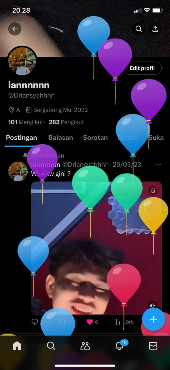 Driansyahhhh's tweet photo. xixixix punya balon https://t.co/sVLUcShfak