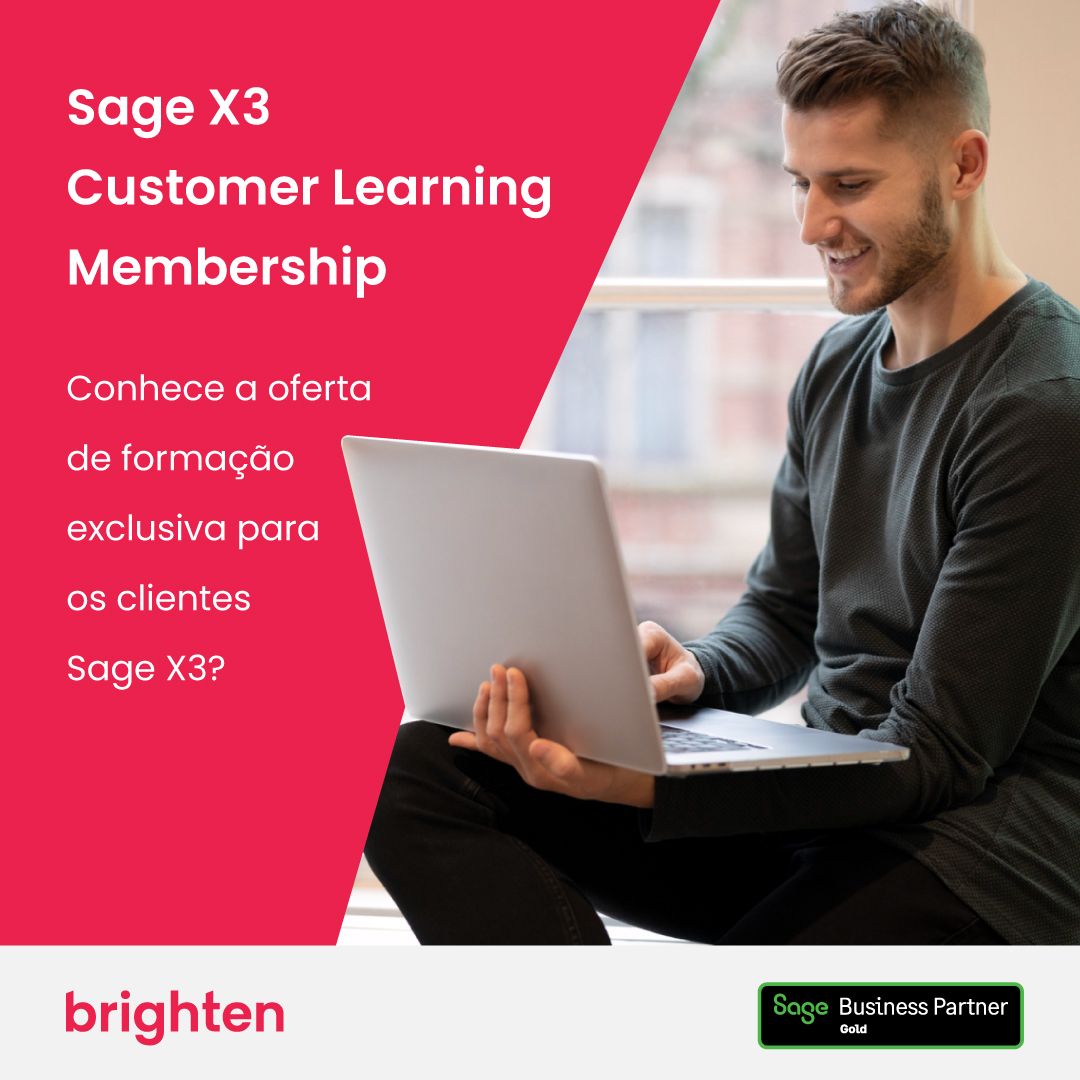 Descubra o Sage X3 Customer Learning Membership! Formação exclusiva para clientes Sage X3 em Portugal, proporcionando conhecimentos essenciais para otimizar a solução. Para mais informações, contacte-nos! geral@brightenconsulting.com; (+351) 212 840 150